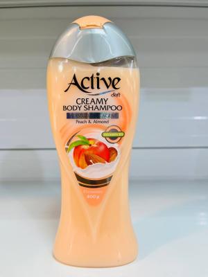 شامپو بدن 400 گرم کرمی هلو بادام اکتیو